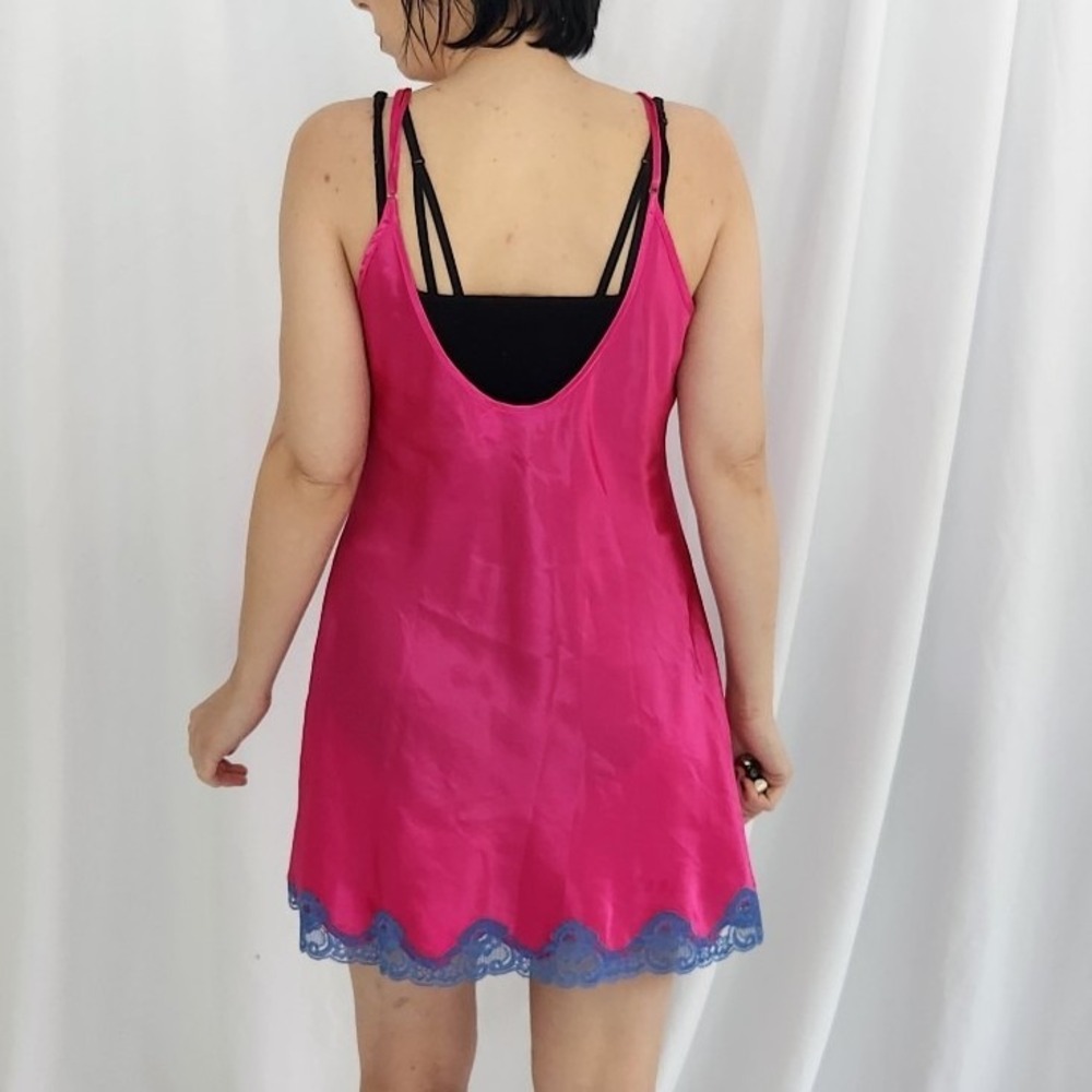Fredericks of Hollywood Fuschia Satin Nightie - Picture 3 of 4